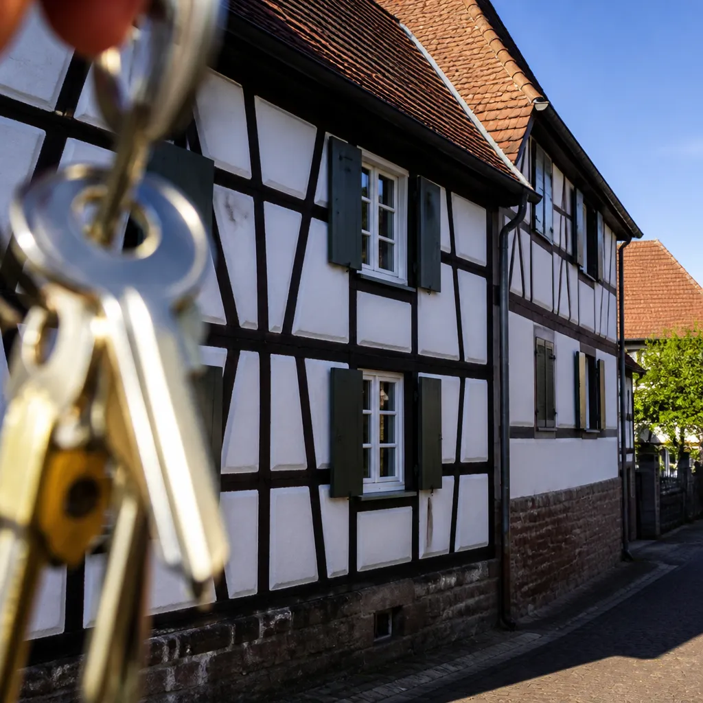 Façade d’une maison alsacienne traditionnelle à colombages